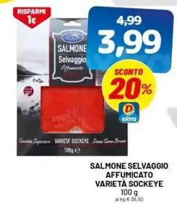 DPiù Salmone selvaggio affumicato varietà sockeye offerta
