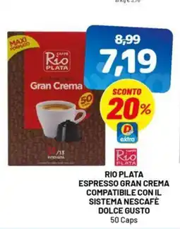 DPiù Rio plata espresso gran crema compatibile con il sistema nescafè dolce gusto offerta