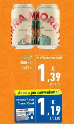 Conad City Birra MORETTI offerta