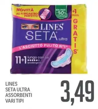 Supermercati Piccolo Lines seta ultra assorbenti offerta