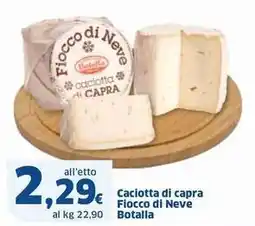 Caciotta di capra Fiocco di Neve Botalla