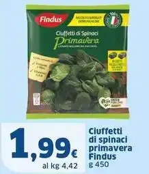 Sigma Ciuffetti di spinaci primavera Findus offerta