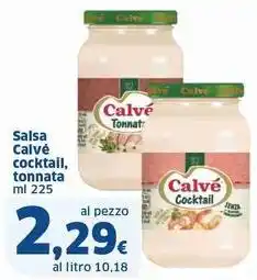 Sigma Salsa Calvé cocktail, tonnata offerta