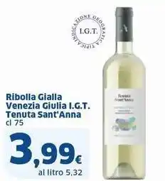 Sigma Ribolla Gialla Venezia Giulia I.G.T. Tenuta Sant'Anna offerta