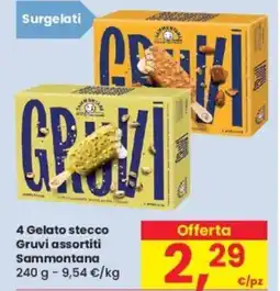 4 Gelato stecco Gruvi assortiti Sammontana