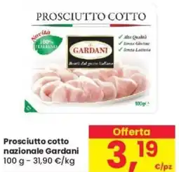 Despar Prosciutto cotto nazionale Gardani offerta