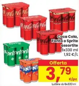 Despar Coca Cola, Fanta o Sprite assortite offerta