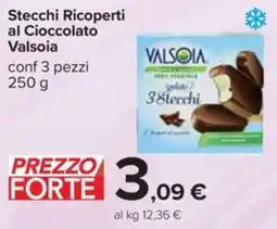 Carrefour Stecchi Ricoperti al Cioccolato Valsoia offerta