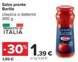 Carrefour Salse pronte Barilla offerta