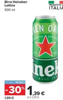 Carrefour Birra Heineken Lattina offerta