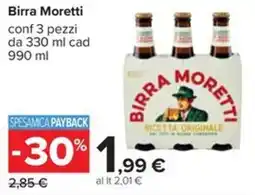 Carrefour Birra Moretti offerta