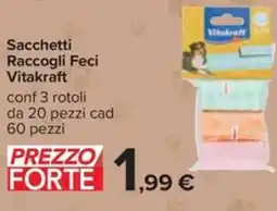 Carrefour Sacchetti Raccogli Feci Vitakraft offerta