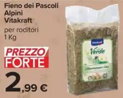 Carrefour Fieno dei Pascoli Alpini Vitakraft offerta