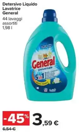 Carrefour Detersivo Liquido Lavatrice General offerta