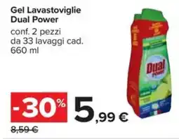 Carrefour Gel Lavastoviglie Dual Power offerta