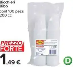 Carrefour Bicchieri Bibo offerta