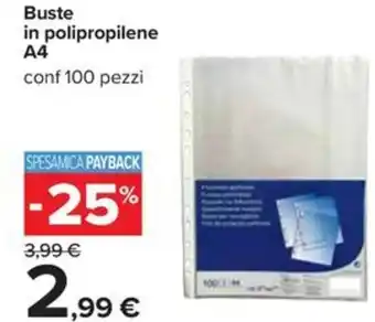 Carrefour Buste in polipropilene A4 offerta