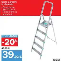 Carrefour Scala 5 gradini in alluminio offerta