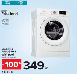 Carrefour Lavatrice FFBD85VIT Whirlpool offerta