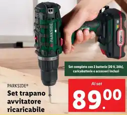 Lidl PARKSIDE Set trapano avvitatore ricaricabile offerta