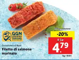 Lidl Gastronomia di Mare Filetto di salmone marinato offerta