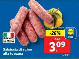 Lidl Salsiccia di suino alla toscana offerta