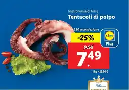 Lidl Gastronomia di Mare Tentacoli di polpo offerta