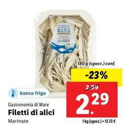 Lidl Gastronomia di Mare Filetti di alici Marinate offerta