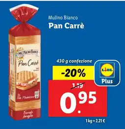 Lidl Mulino Bianco Pan Carrè offerta