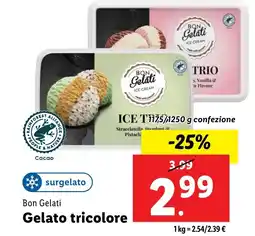 Lidl Bon Gelati Gelato tricolore offerta