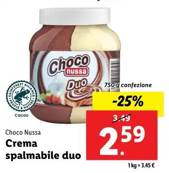 Lidl Choco Nussa Crema spalmabile duo offerta