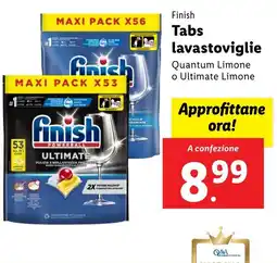 Lidl Finish Tabs lavastoviglie offerta
