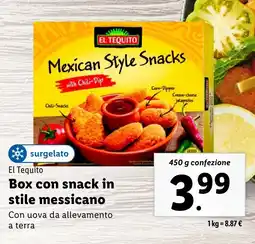 Lidl El Tequito Box con snack in stile messicano offerta