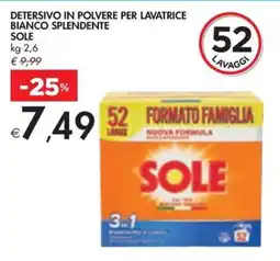 Bennet Detersivo in polvere per lavatrice bianco splendente SOLE offerta
