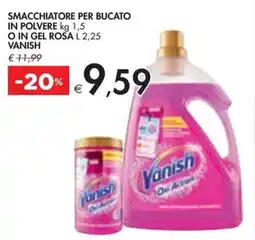 Bennet Smacchiatore per bucato in polvere o in gel rosa VANISH offerta