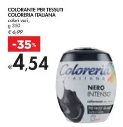 Colorante per tessuti coloreria italiana