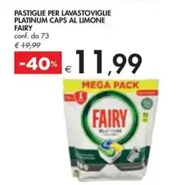 Bennet Pastiglie per lavastoviglie platinum caps al limone FAIRY offerta