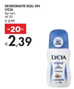 Bennet Deodorante roll on LYCIA offerta