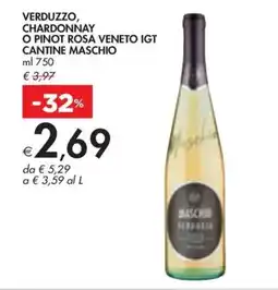 Bennet Verduzzo, chardonnay o pinot rosa veneto igt cantine maschio offerta