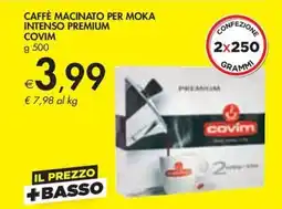 Bennet Caffè macinato per moka intenso premium COVIM offerta