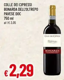 Famila Colle dei cipressi bonarda dell'oltrepo pavese doc offerta