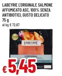 Famila Labeyrie l'originale salmone affumicato asc, 100% senza antibiotici, gusto delicato offerta