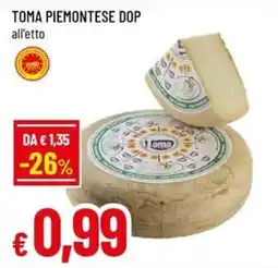 Famila Toma piemontese dop offerta