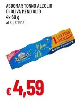 Famila Asdomar tonno all'olio di oliva meno olio offerta