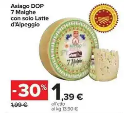 Carrefour Market Asiago DOP 7 Malghe con solo Latte d'Alpeggio offerta