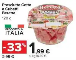 Carrefour Market Prosciutto Cotto a Cubetti Beretta offerta