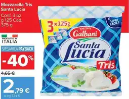 Carrefour Market Mozzarella Tris Santa Lucia offerta