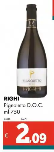 Altasfera RIGHI Pignoletto D.O.C. offerta