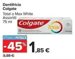 Carrefour Market Dentifricio Colgate offerta