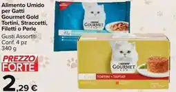 Carrefour Market Alimento Umido per Gatti Gourmet Gold Tortini, Straccetti, Filetti o Perle offerta